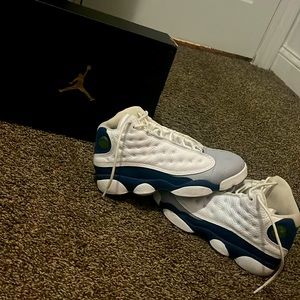 Blue & white Jordans 6.5
